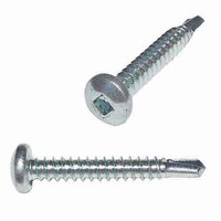 PSQTEK1234 #12 X 3/4" Pan Head, Square Drive, Self-Drilling Screw, Zinc